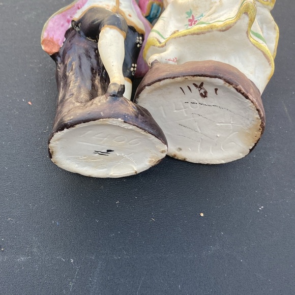 Colonial Pair Couple Dancing and Music plaster - Picture 4 of 4